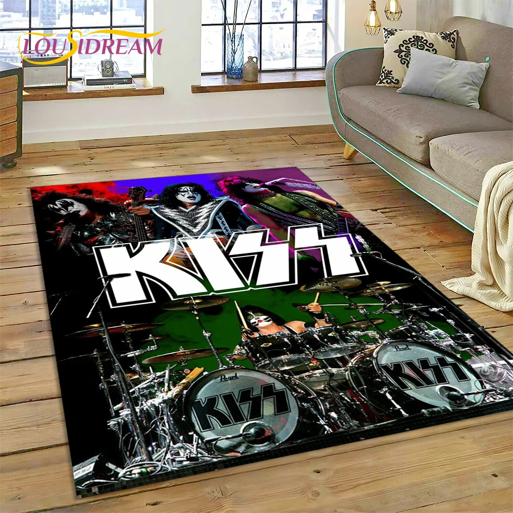 Kids Outdoor Lounge - Dywanik 3D Kiss Rock Heavy Metal