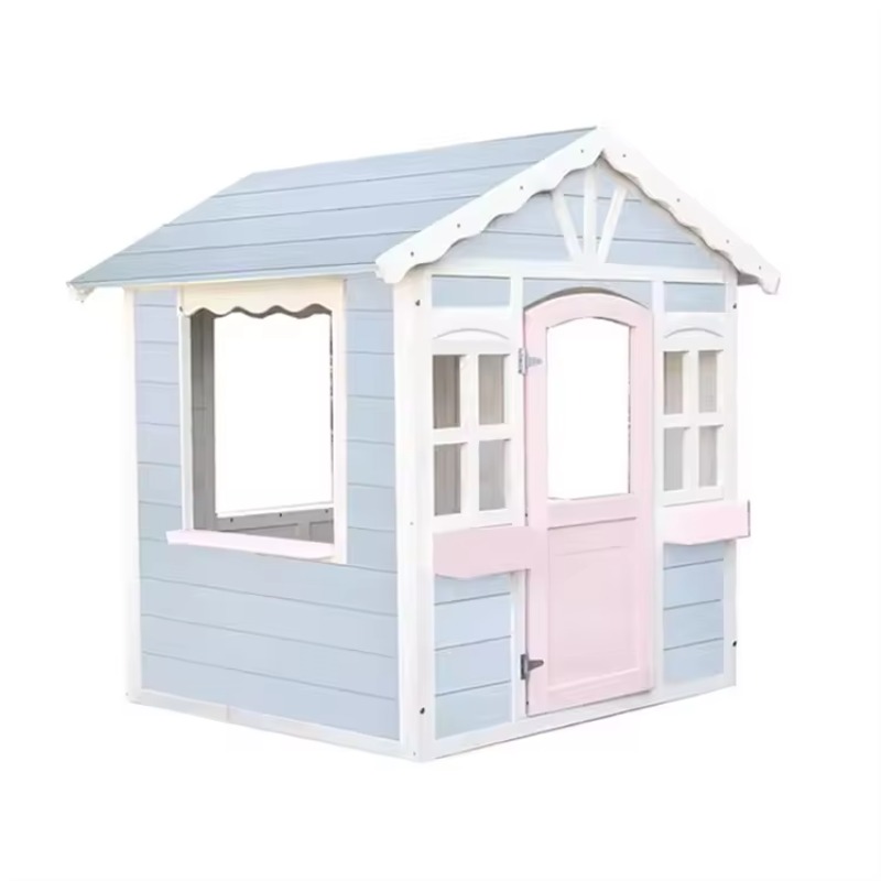 Kids Outdoor Wooden Playhouse - Popularny domek do zabawy, drewniany plac