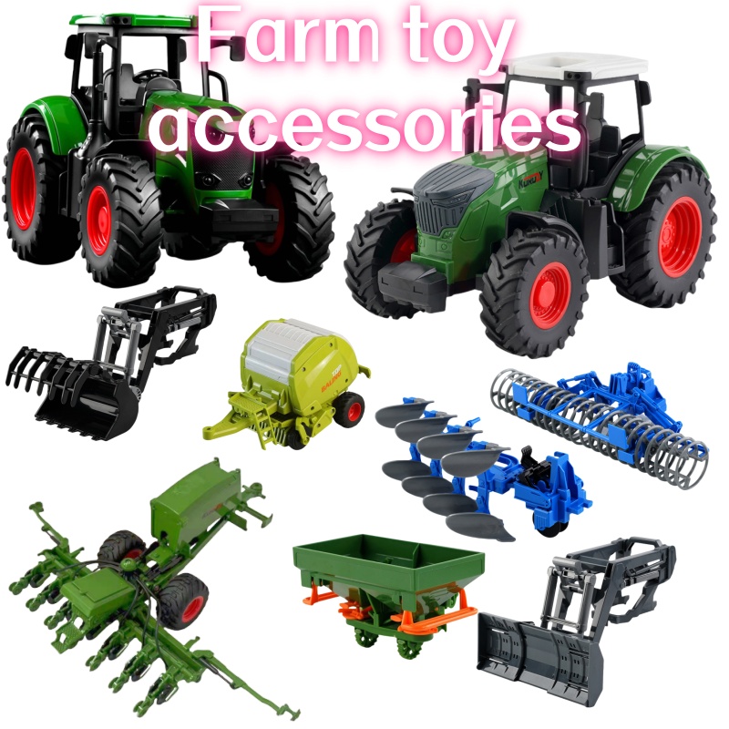 Kids Outdoor Exercise Equipment - Traktor inercyjny 1:24 z odłączanymi akcesoriami,