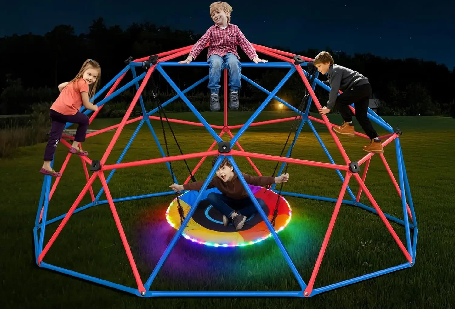 Kids Outdoor Jungle Gym - Zestaw huśtawek Hapfan Climbing Dome z