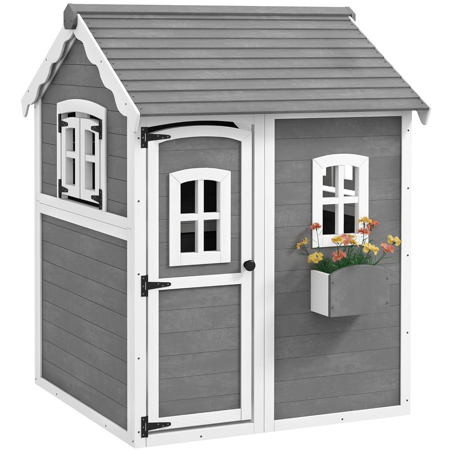Kids Outdoor Wooden Playhouse - # Drewniany domek do zabawy na