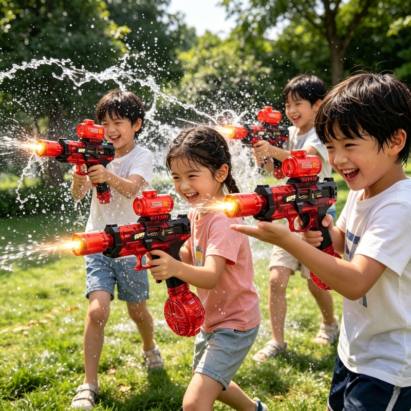 Kids Outdoor Exercise Equipment - Symulowane strzelanie, dziecięce elektryczne pistolety na