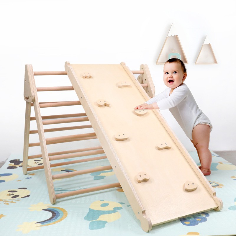 Kids Outdoor Jungle Gym - Drewniany, duży zestaw do zabawy na
