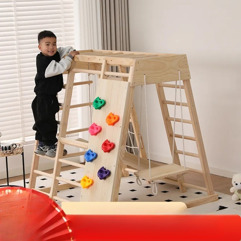 Kids Outdoor Jungle Gym - Drewniany zestaw do zabawy dla dzieci