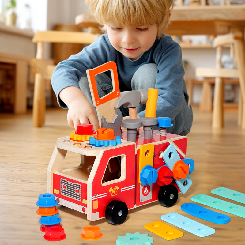 Kids Outdoor Wooden Playset - Zestaw narzędzi do montażu śrub i