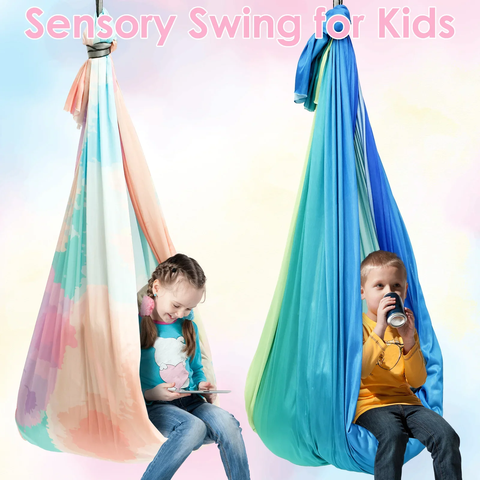 Kids Outdoor Hammock Swing - Huśtawka sensoryczna, wygodny hamak sensoryczny dla