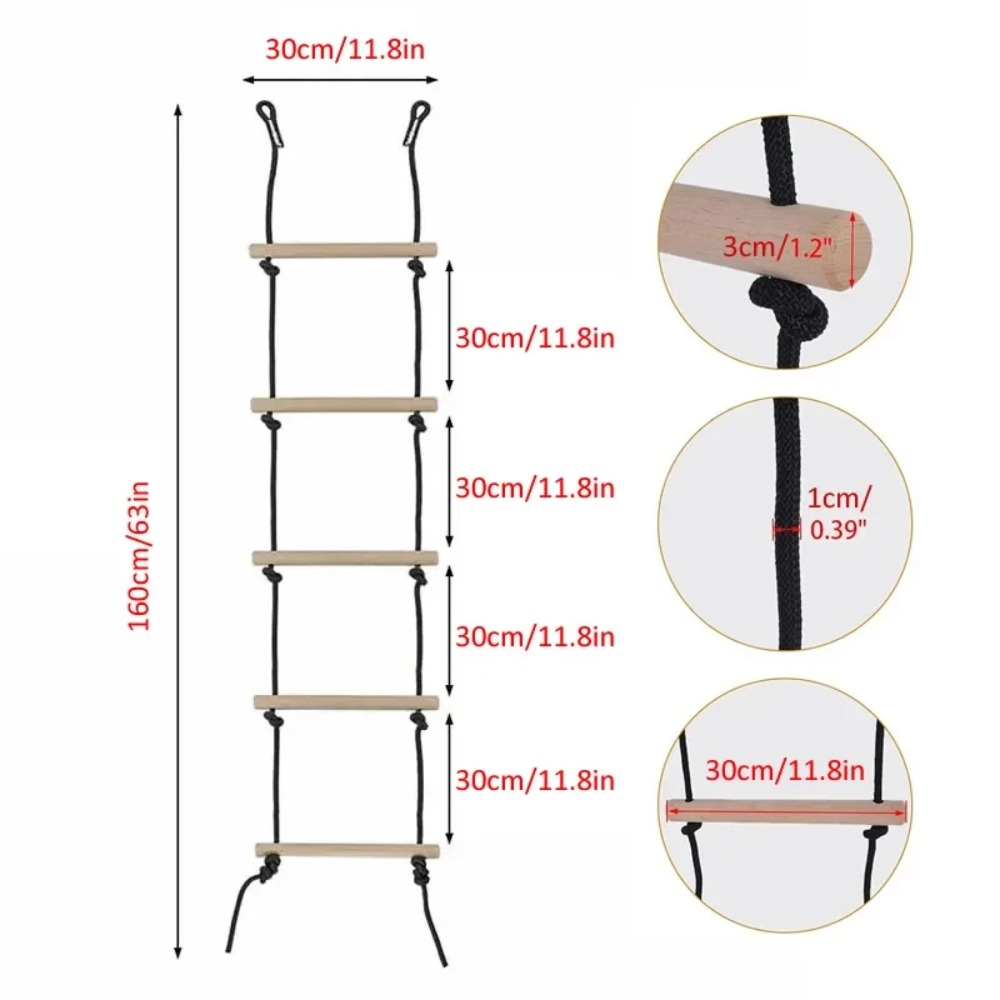 Drewniana drabina linowa do ws – Kids Outdoor Wooden Playset recenzja i cena