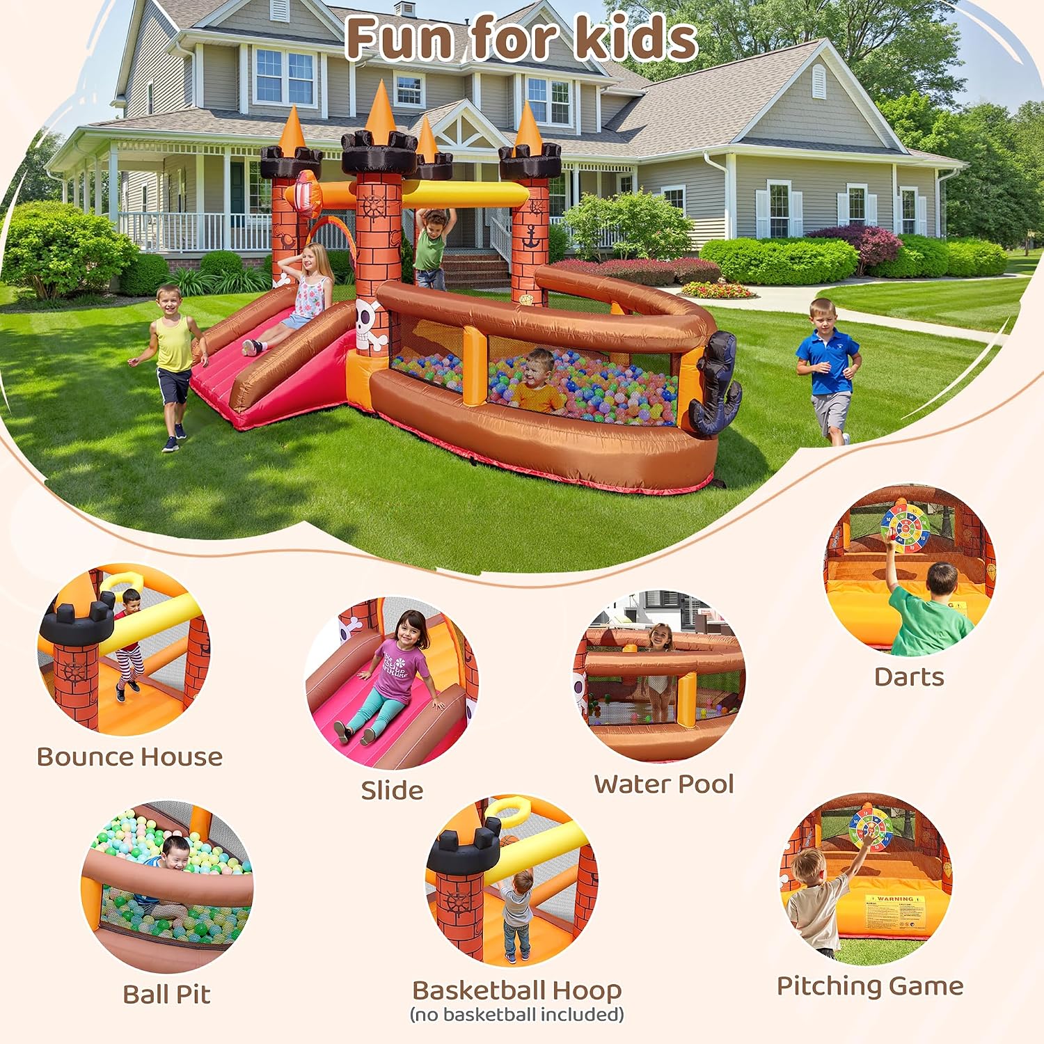 Nadmuchiwany zamek do skakania – Kids Outdoor Bounce House recenzja i cena