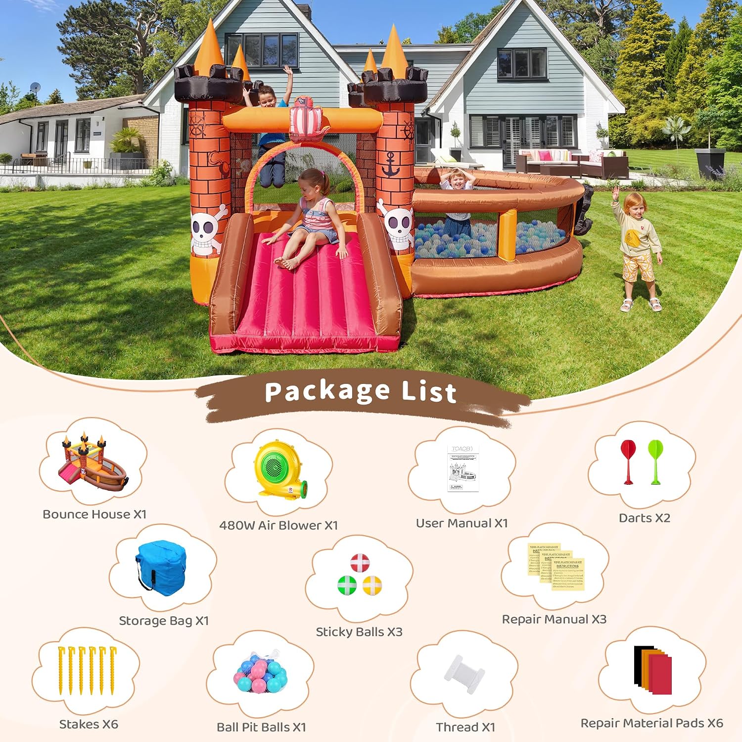 Nadmuchiwany zamek do skakania – Kids Outdoor Bounce House recenzja i cena