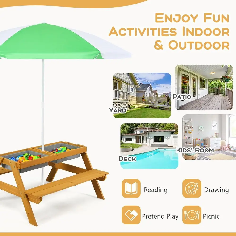 Stolik piknikowy dla dzieci 3w – Kids Outdoor Wooden Table recenzja i cena