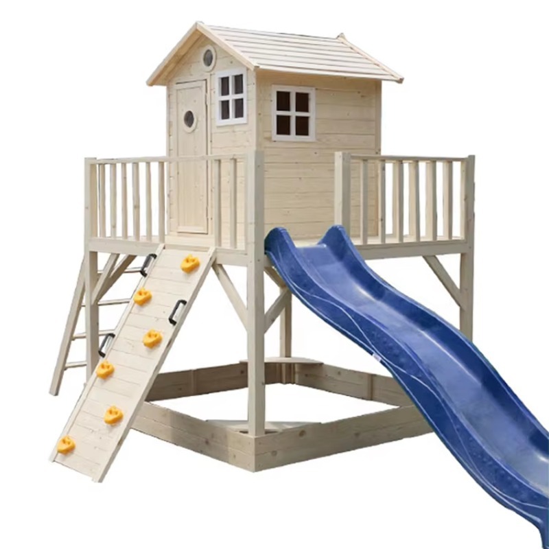 Drewniany domek do zabawy na z – Kids Outdoor Wooden Playhouse recenzja i cena