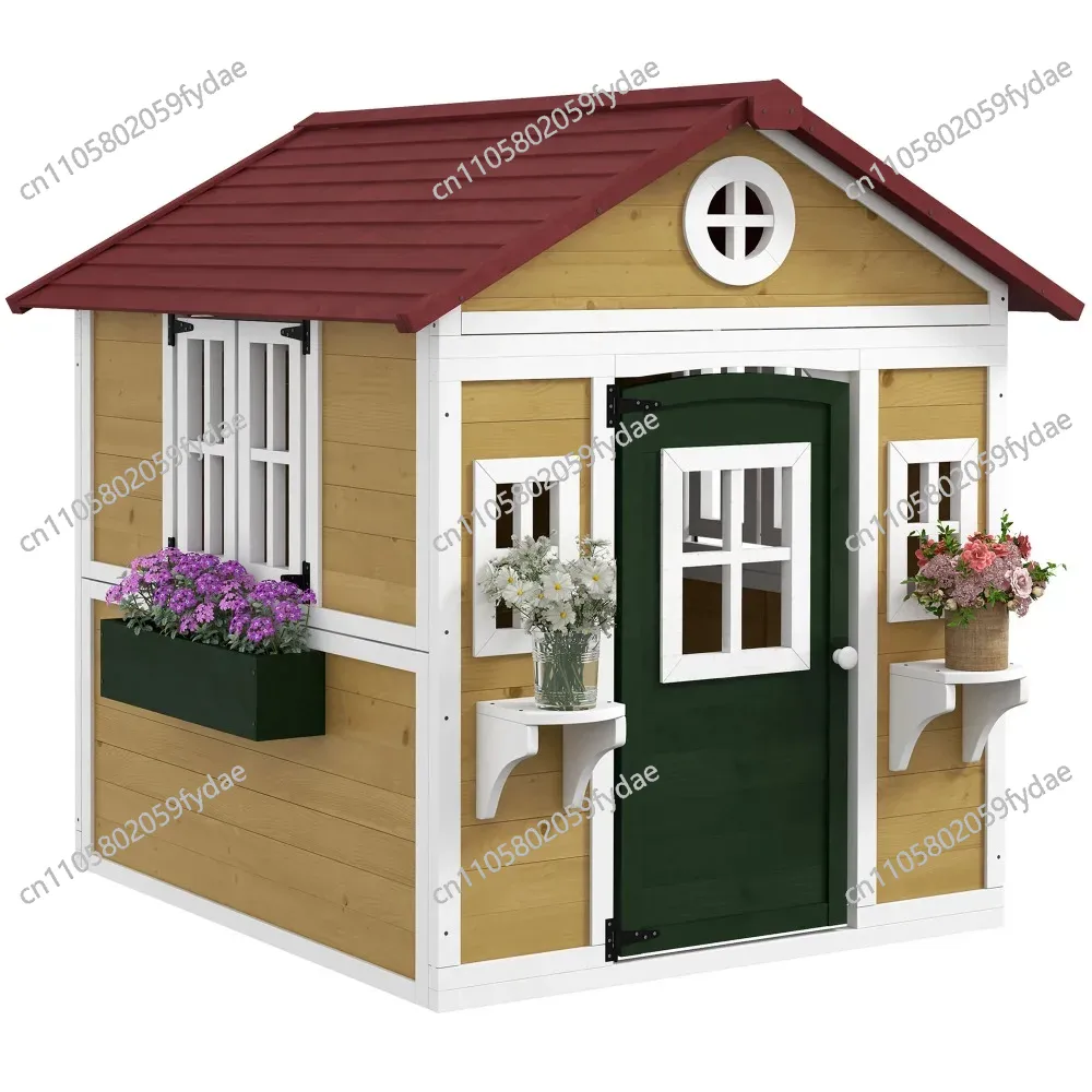 Drewniany domek dla dzieci na  – Kids Outdoor Wooden Playhouse recenzja i cena