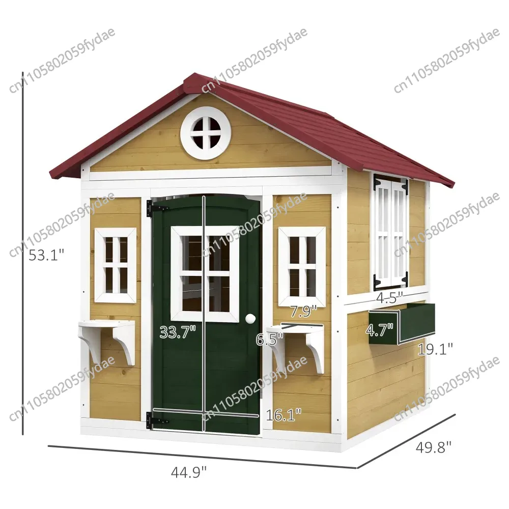 Drewniany domek dla dzieci na  – Kids Outdoor Wooden Playhouse recenzja i cena