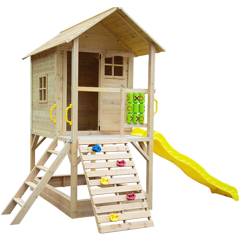 Drewniane domeczki do zabawy d – Kids Outdoor Wooden Playhouse recenzja i cena