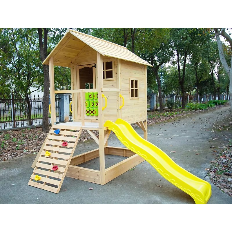 Drewniane domeczki do zabawy d – Kids Outdoor Wooden Playhouse recenzja i cena