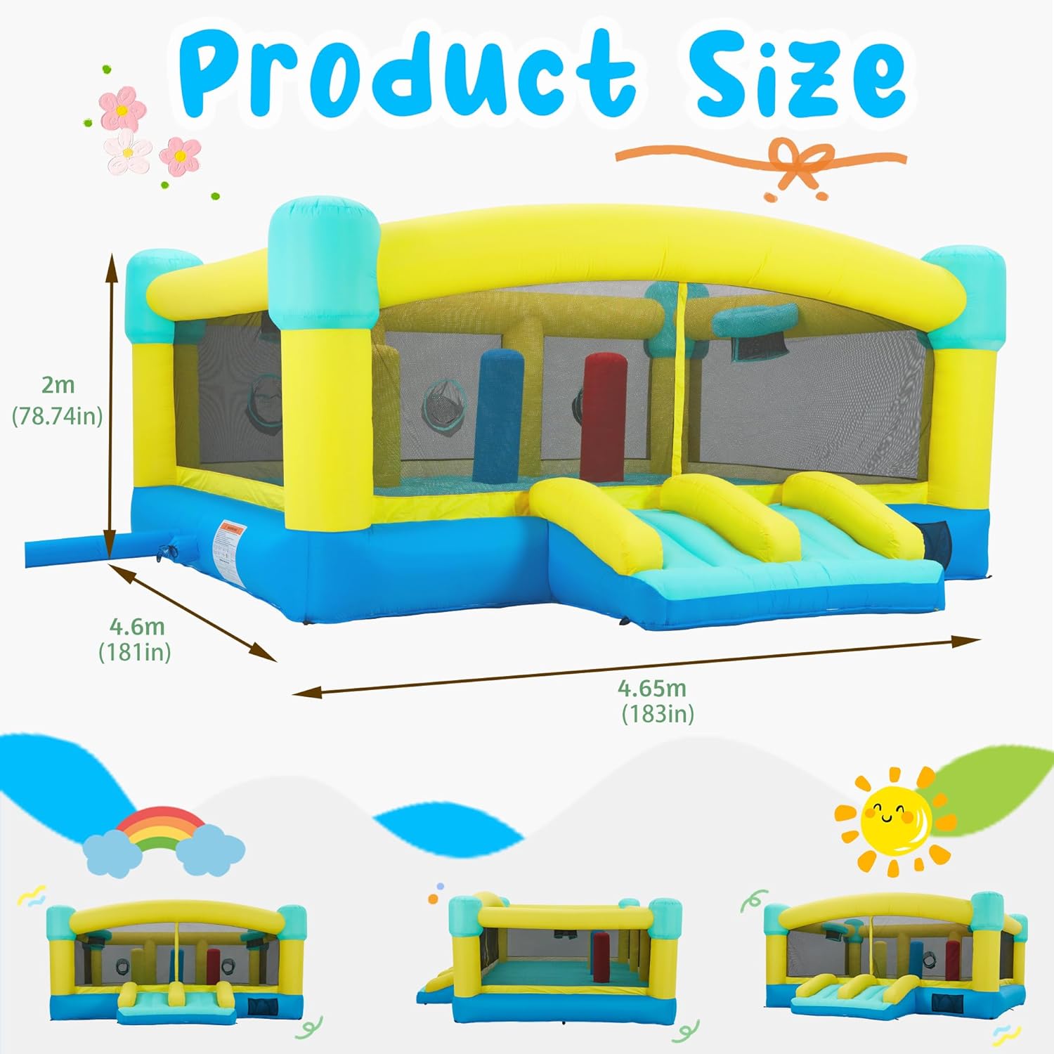 Duży dmuchany zamek do skakani – Kids Outdoor Bounce House recenzja i cena