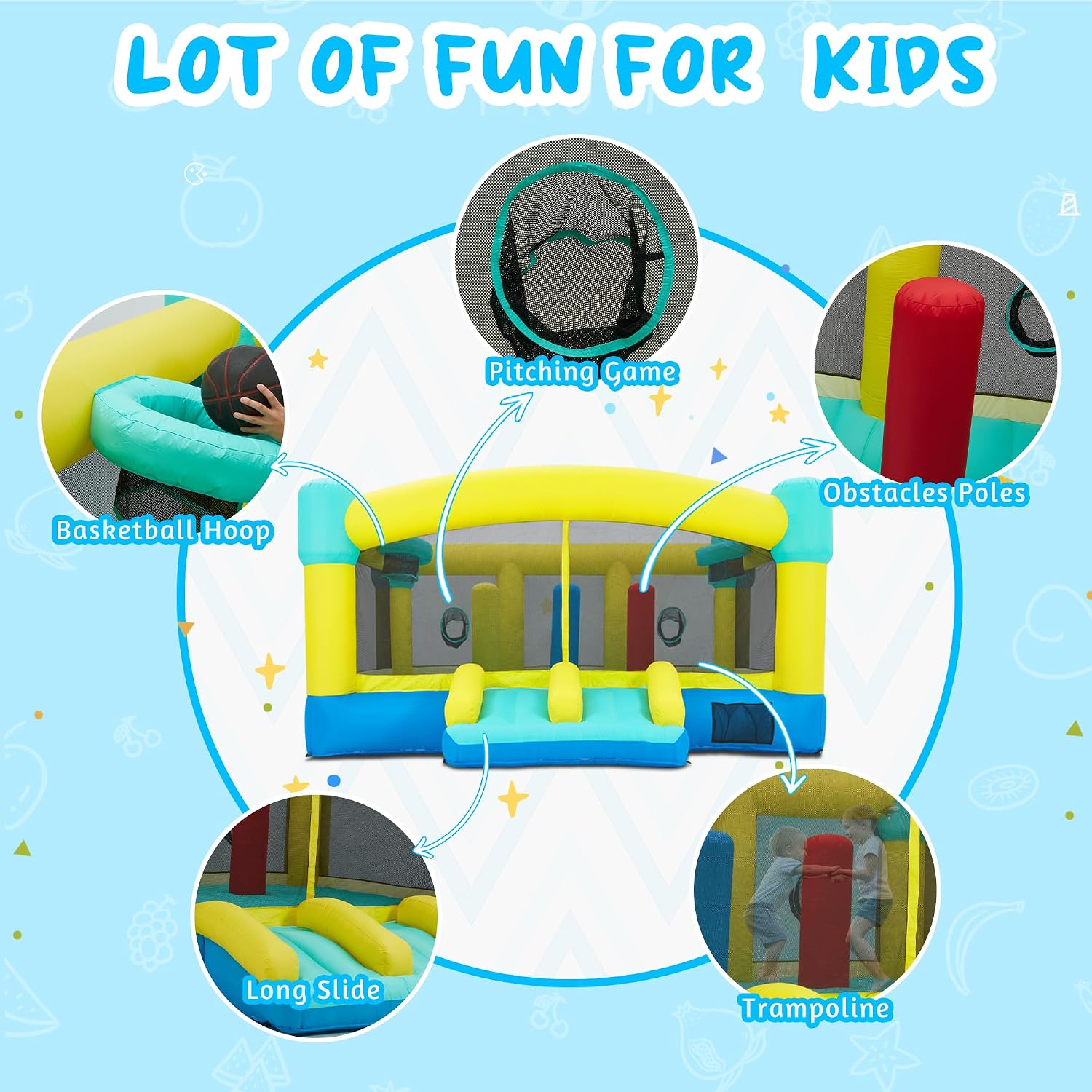 Duży dmuchany zamek do skakani – Kids Outdoor Bounce House recenzja i cena