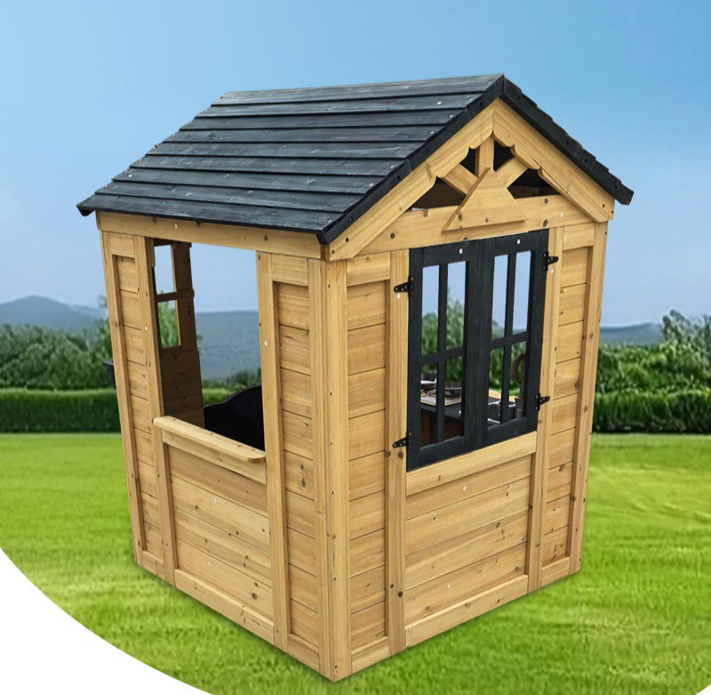 Drewniany domek do zabawy dla  – Kids Outdoor Wooden Playhouse recenzja i cena