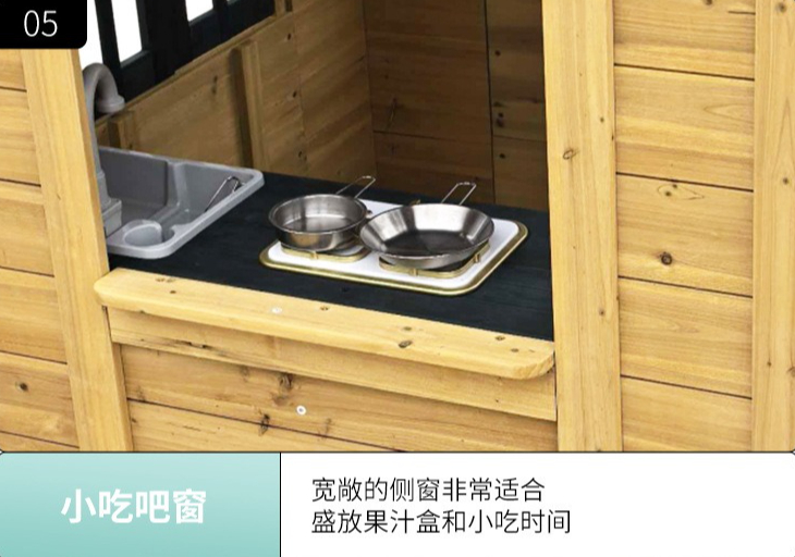 Drewniany domek do zabawy dla  – Kids Outdoor Wooden Playhouse recenzja i cena
