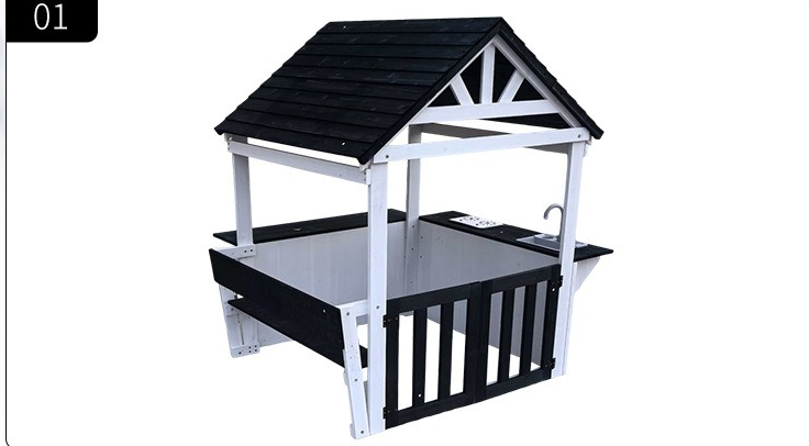Drewniany domek do zabawy dla  – Kids Outdoor Wooden Playhouse recenzja i cena