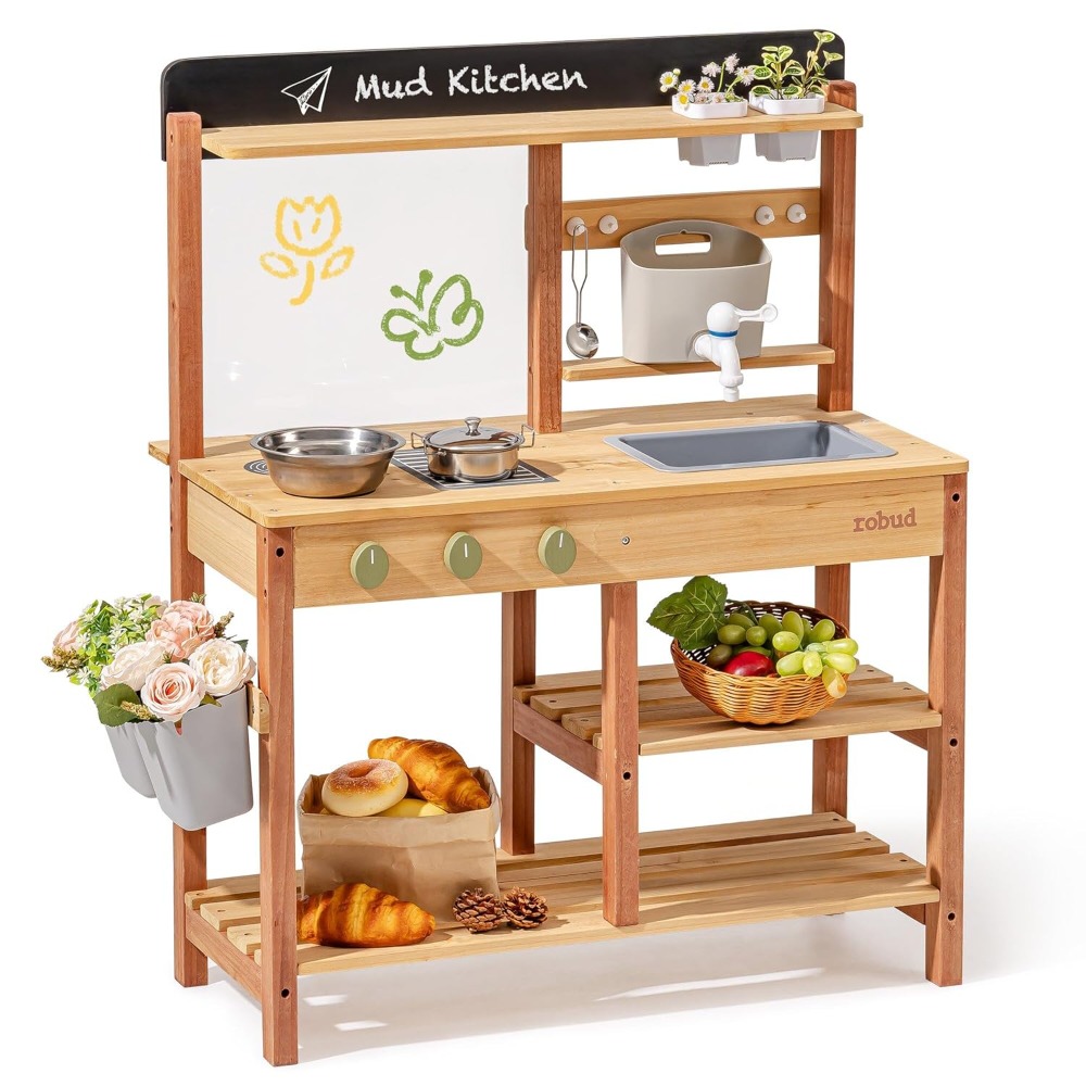 Drewniana kuchnia do zabawy w  – Kids Outdoor Wooden Playset recenzja i cena