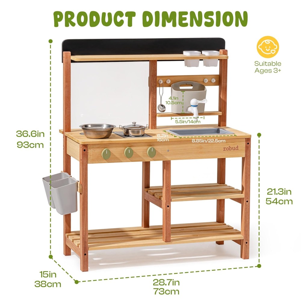 Drewniana kuchnia do zabawy w  – Kids Outdoor Wooden Playset recenzja i cena
