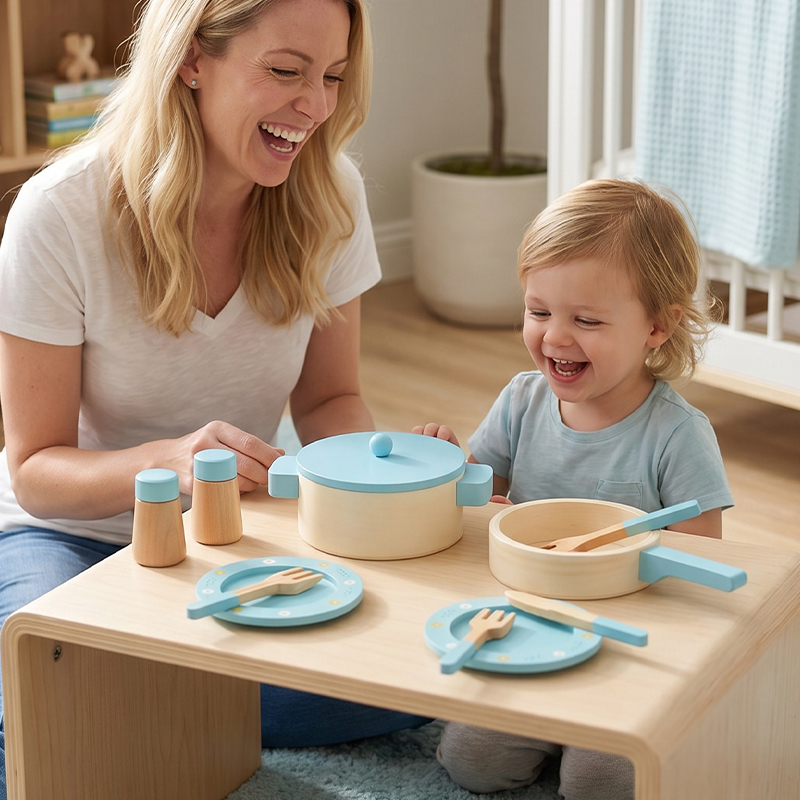 Drewniany zestaw kuchenny dla  – Kids Outdoor Mud Kitchen Accessories recenzja i cena