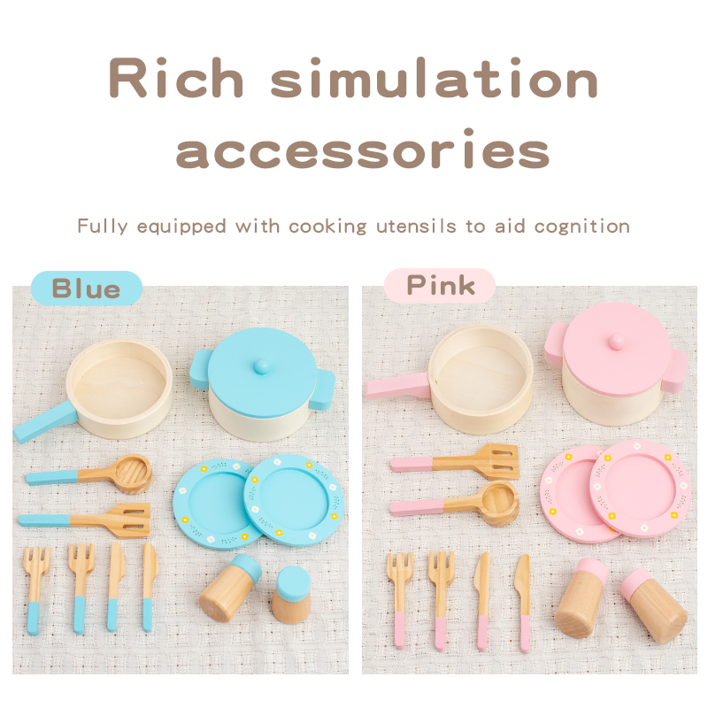 Drewniany zestaw kuchenny dla  – Kids Outdoor Mud Kitchen Accessories recenzja i cena