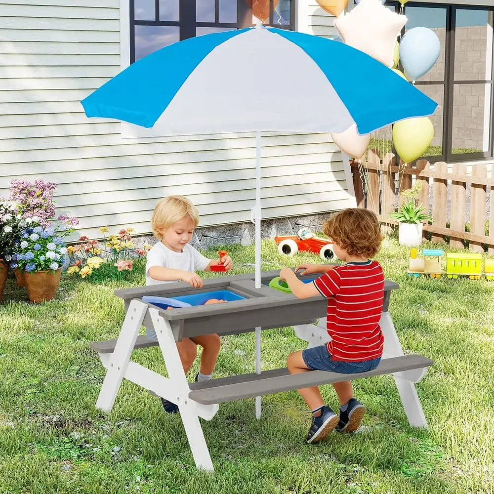 Konwertowalny drewniany stolik – Kids Outdoor Wooden Table recenzja i cena