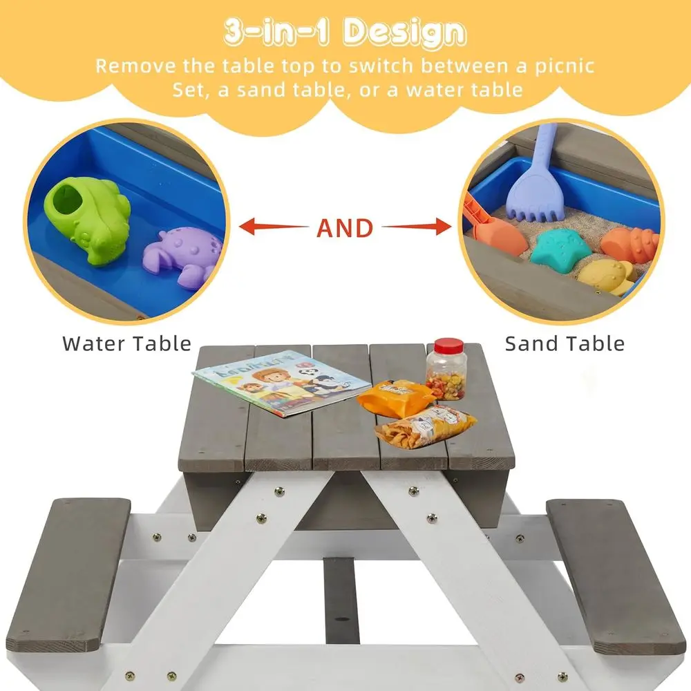 Konwertowalny drewniany stolik – Kids Outdoor Wooden Table recenzja i cena