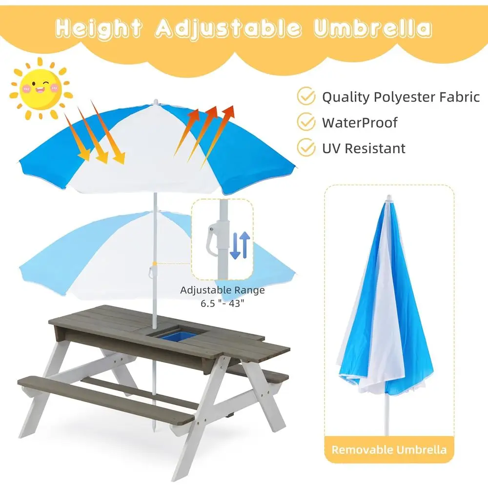 Konwertowalny drewniany stolik – Kids Outdoor Wooden Table recenzja i cena