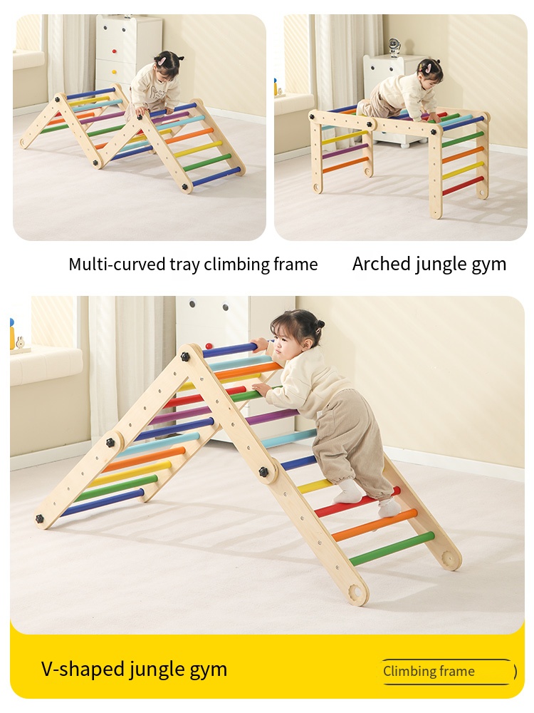 Drewniany trójkąt do wspinaczk – Kids Outdoor Jungle Gym recenzja i cena