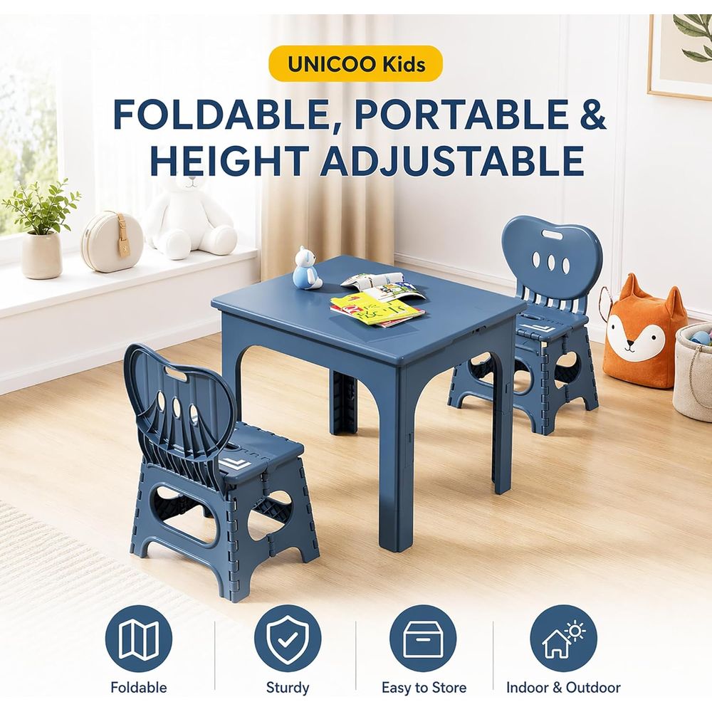 Składany zestaw stół i krzesła – Kids Outdoor Wooden Table recenzja i cena