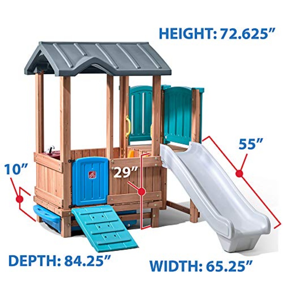 Drewniany domek do zabawy i zj – Kids Outdoor Wooden Playhouse recenzja i cena