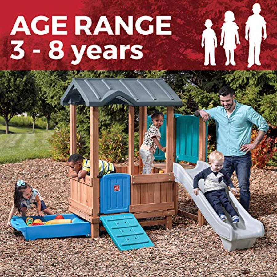 Drewniany domek do zabawy i zj – Kids Outdoor Wooden Playhouse recenzja i cena