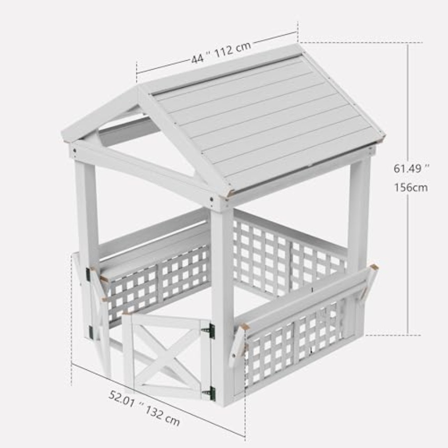Drewniany domek do zabawy dla  – Kids Outdoor Wooden Playhouse recenzja i cena