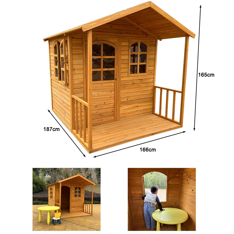 Popularny, ekologiczny, wytrzy – Kids Outdoor Wooden Playhouse recenzja i cena