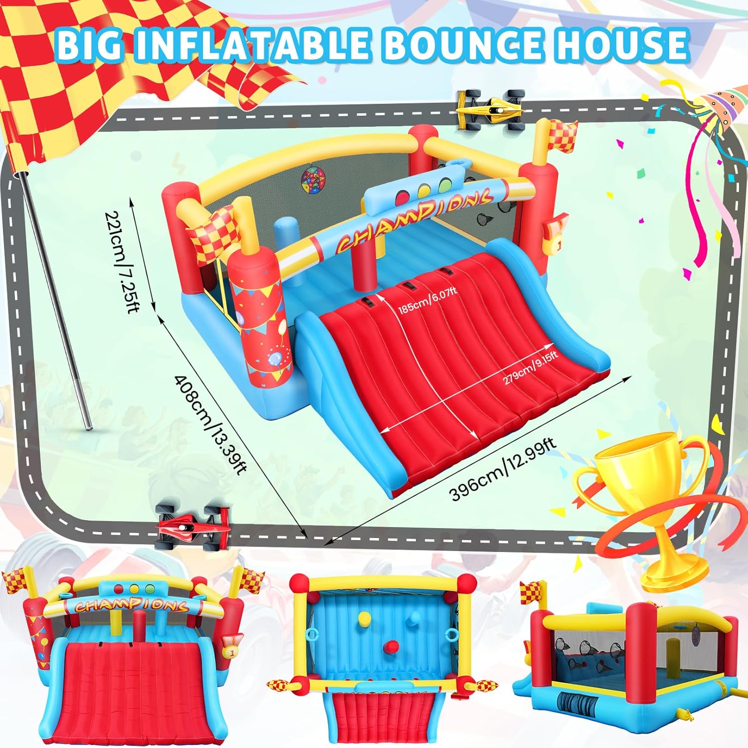 Duży dmuchany zamek do skakani – Kids Outdoor Bounce House recenzja i cena