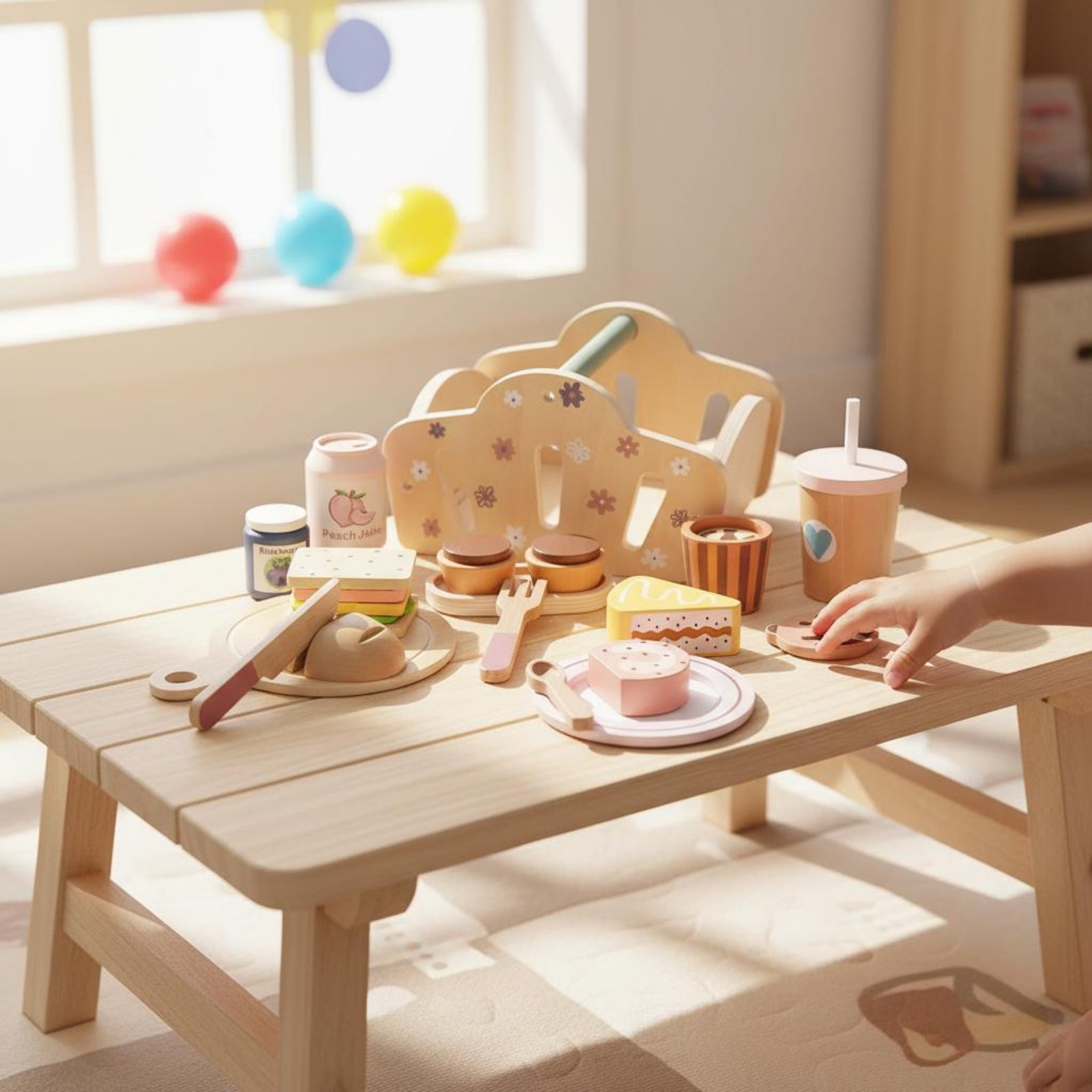 Drewniany koszyk na posiłki na – Kids Outdoor Wooden Playset recenzja i cena