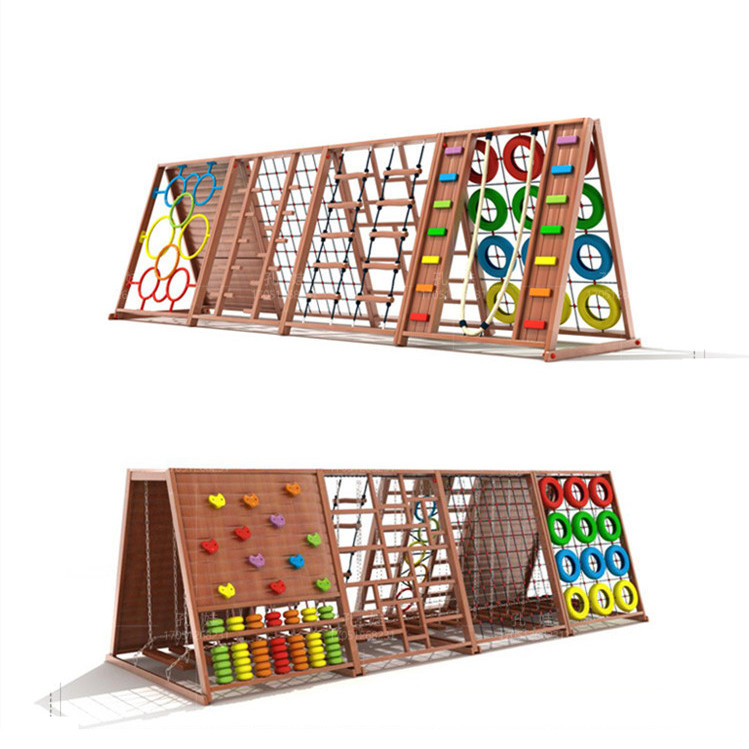 Drewniany zestaw do wspinaczki – Kids Outdoor Jungle Gym recenzja i cena